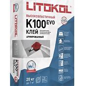 Litokol K100 Hyperflex клей для плитки и камня, 20 кг 