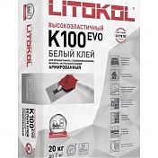 Litokol K100 Hyperflex клей для плитки и камня, 20 кг белый